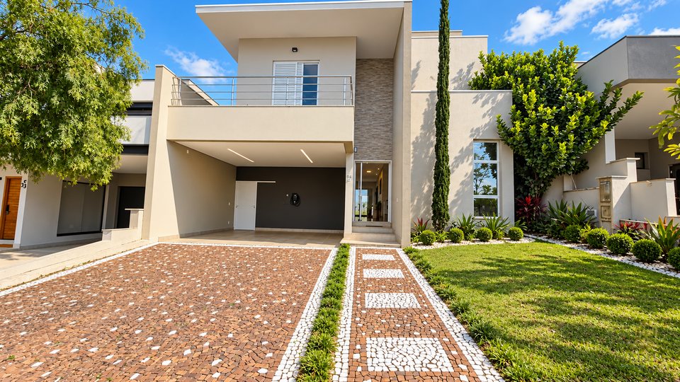 Casa no Mont'Alcino em Valinhos com 3 suítes e infraestrutura para carro elétrico